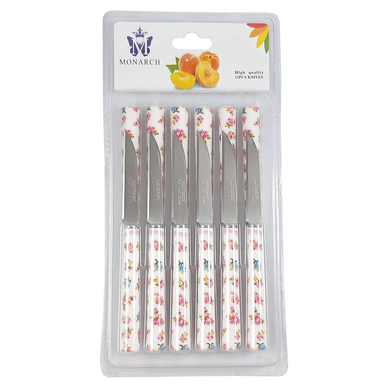 کارد میوه خوری مونارچ کد M009 بسته 12 عددی