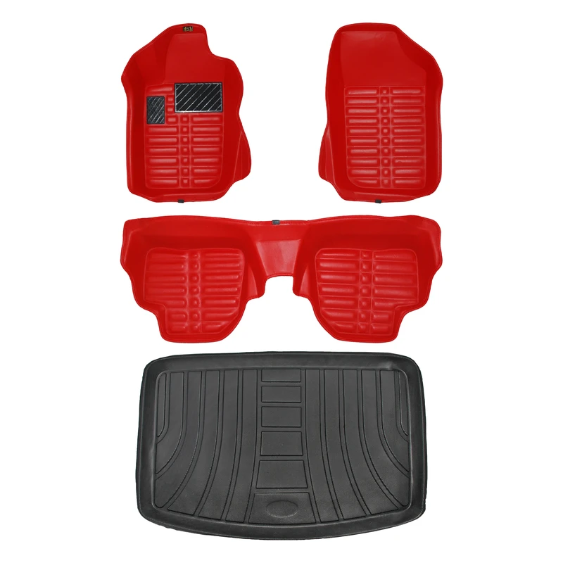   کفپوش پنج بعدی خودرو پانیذ مدل EVA مناسب برای پژو 207 به همراه کفپوش صندوق