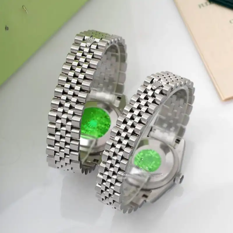 ست ساعت مچی عقربه ای زنانه و مردانه  مدل دیت جاست کد sr03_al