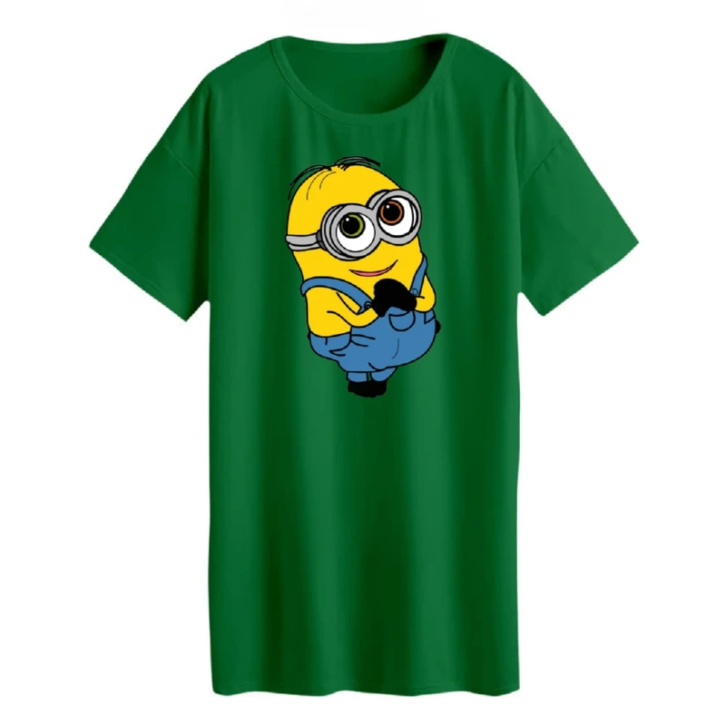 تی شرت لانگ زنانه مدل  مینیون کد 3