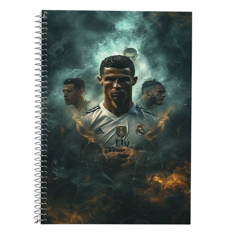 دفتر زبان 50 برگ مدوپد مدل دو خط طرح رونالدو ronaldo کد DF13467