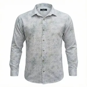 پیراهن آستین بلند یقه ایستاده مردانه مدل SH66