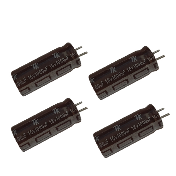 خازن 1000 میکروفاراد 16 ولت مدل TK16V بسته 4 عددی