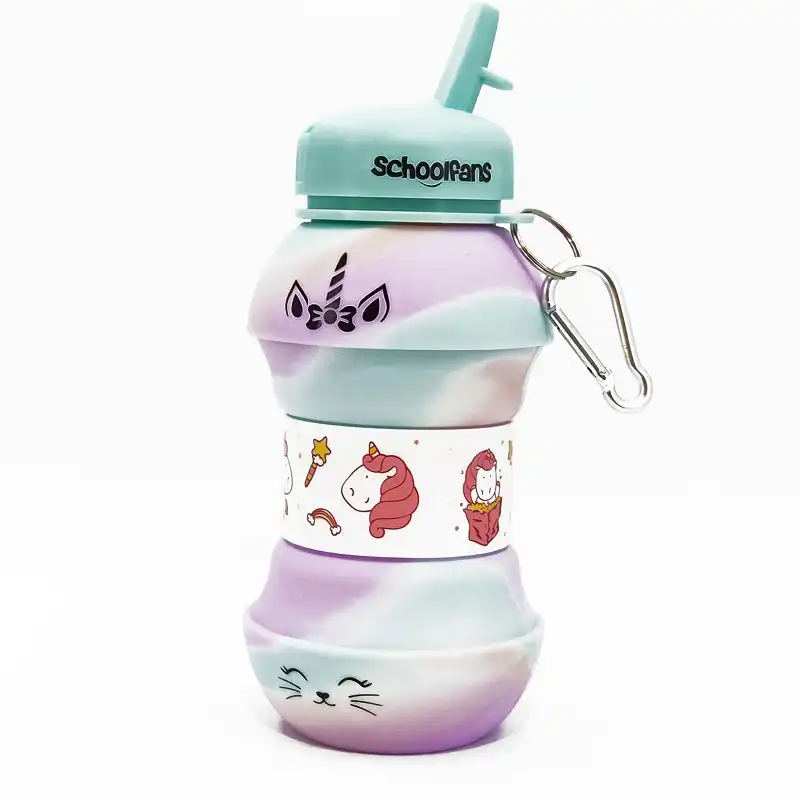 قمقمه اسکول فنس مدل سییلیکونی کد 9317 گنجایش 0.5 لیتر