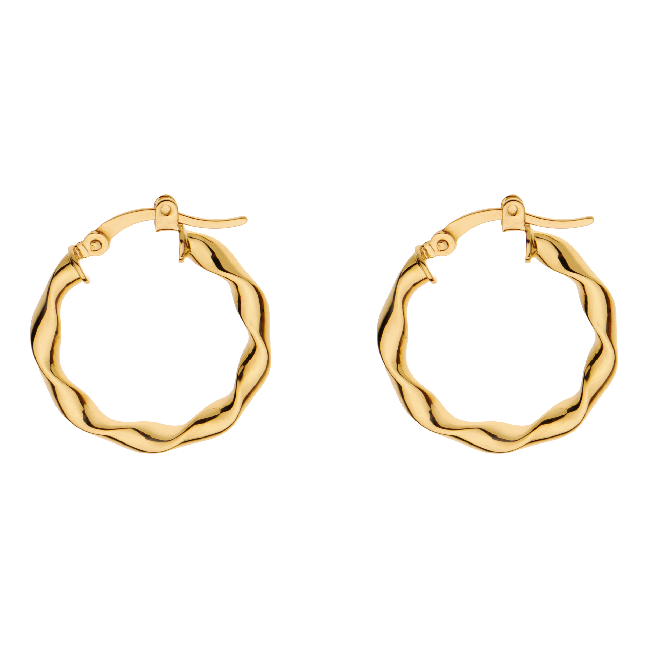 گوشواره حلقهای طلا 18 عیار زنانه گلدم مدل E-3070051