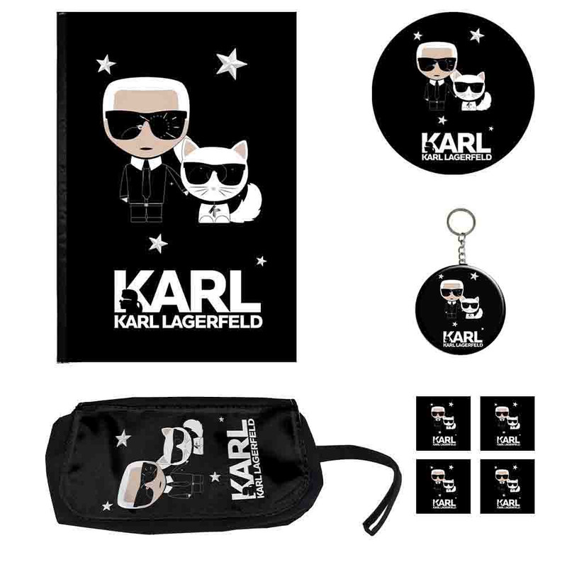 بسته لوازم تحریر مدل کارل لاگرفلد بسته 8 عددی