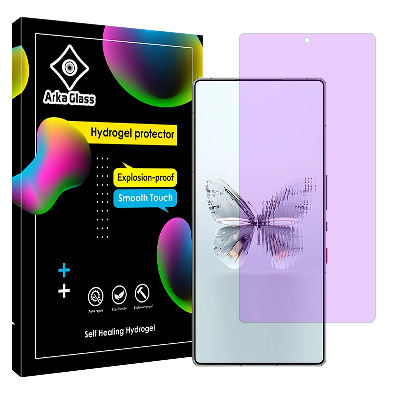 محافظ صفحه نمایش فیلتر بنفش آرکا گلس مدل Eye Care مناسب برای گوشی موبایل زد تی ای Nubia RedMagic 10 Pro