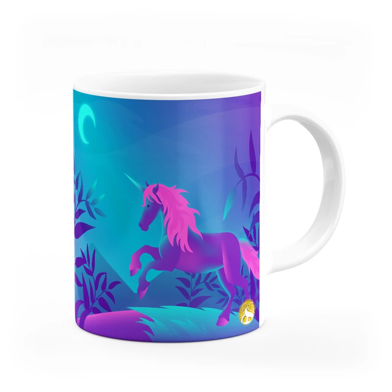 ماگ هومرو طرح یونیکورن اسب تک شاخ مدل MG9613