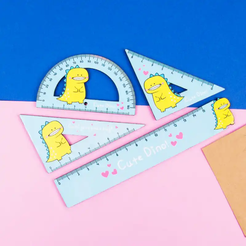 ست خط کش مدل دایناسور کیوت مجموعه 4 عددی