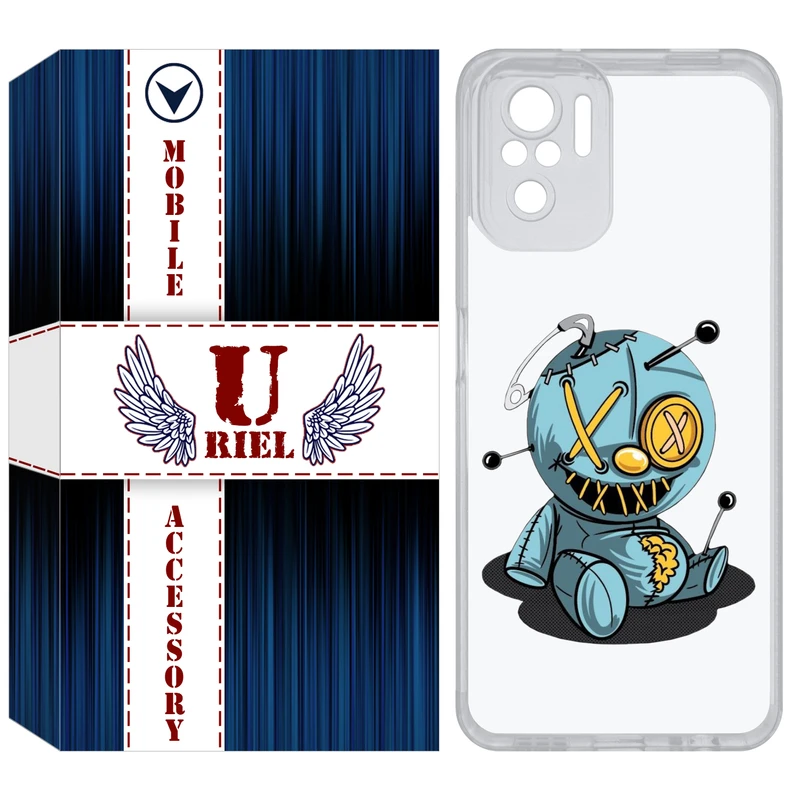 کاور یوریل قاب مدل Clear کد 68 طرح عروسک مناسب برای گوشی موبایل شیائومی Redmi Note 10 4G / Note 10S / Poco M5s