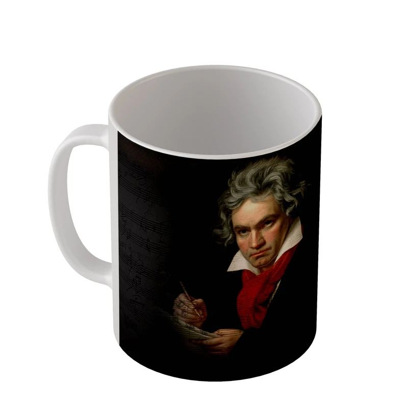 ماگ طرح نقاشی پرتره بتهوون از اشتیلر مدل m3018