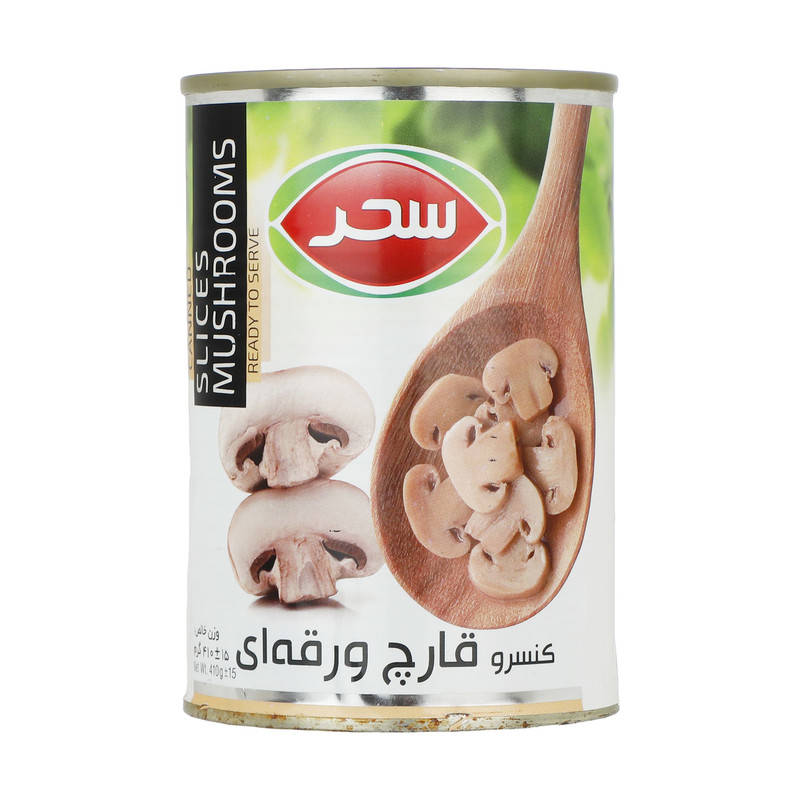کنسرو قارچ ورقه ای سحر- 410 گرم