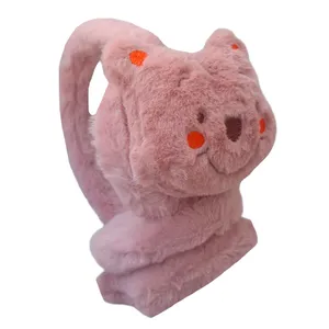 گوش گیر زمستانی بچگانه مدل هدفونی پشمی طرح پو