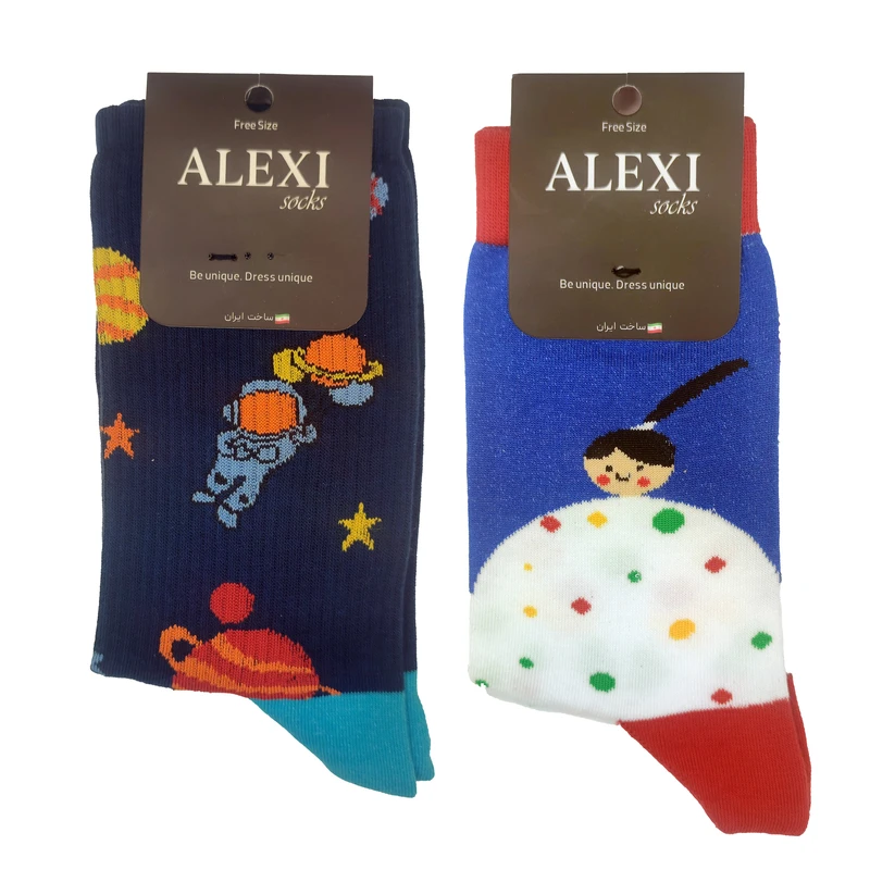 جوراب ساق بلند الکسی مدل SC061 بسته 2 عددی