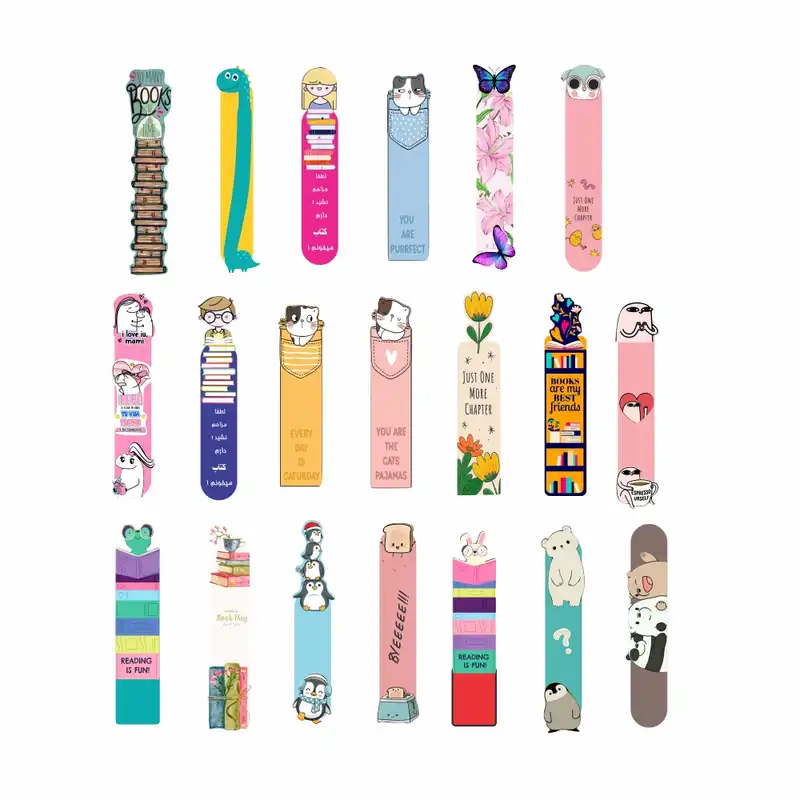 نشانگر کتاب چوبی مدل فانتزی کد 1 مجموعه 60 عددی