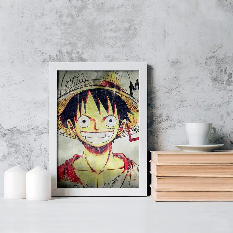 تابلو خندالو مدل لوفی انیمه وان پیس One Piece کد 17294