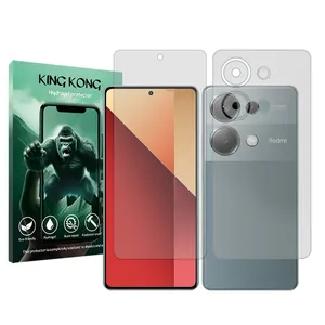 King Kong Tough model transparent screen protector suitable for Xiaomi Redmi Note 13 Pro 4G mobile phone along with the back protector