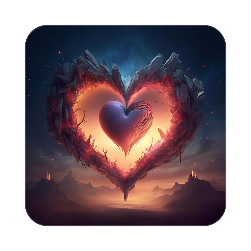 زیر لیوانی کاکتی مدل عاشقانه کد mp13581