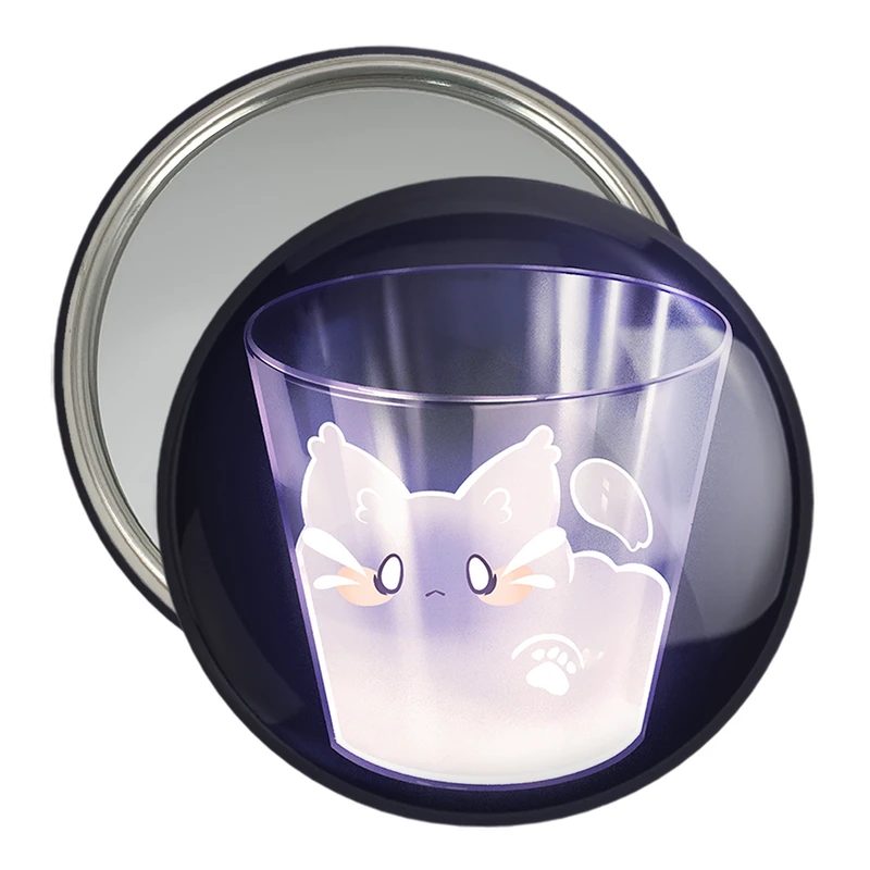 آینه جیبی خندالو مدل گربه حیوانات بامزه  کد 21046