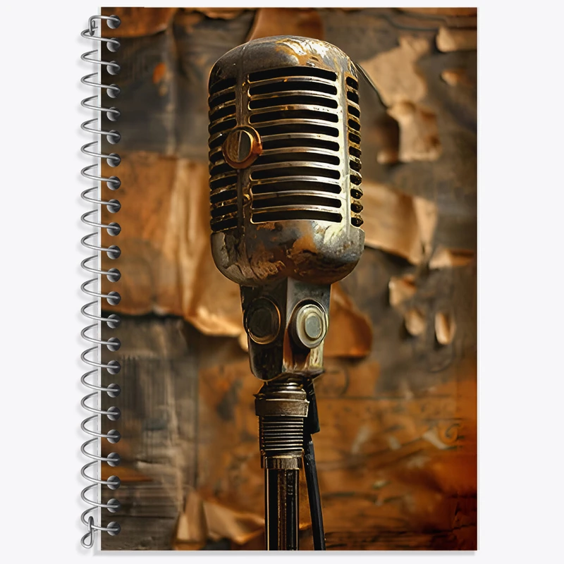 دفتر نت موسیقی 50 برگ خندالو طرح میکروفون کد F6945