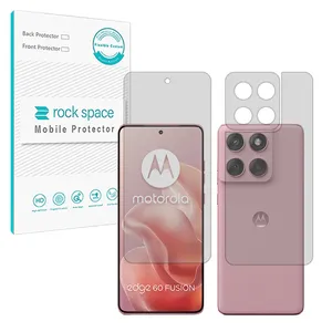 Rock space Hydrogel model Transparent Screen Protector for Motorola Edge 60 Fusion mobile phone along with the back protector
