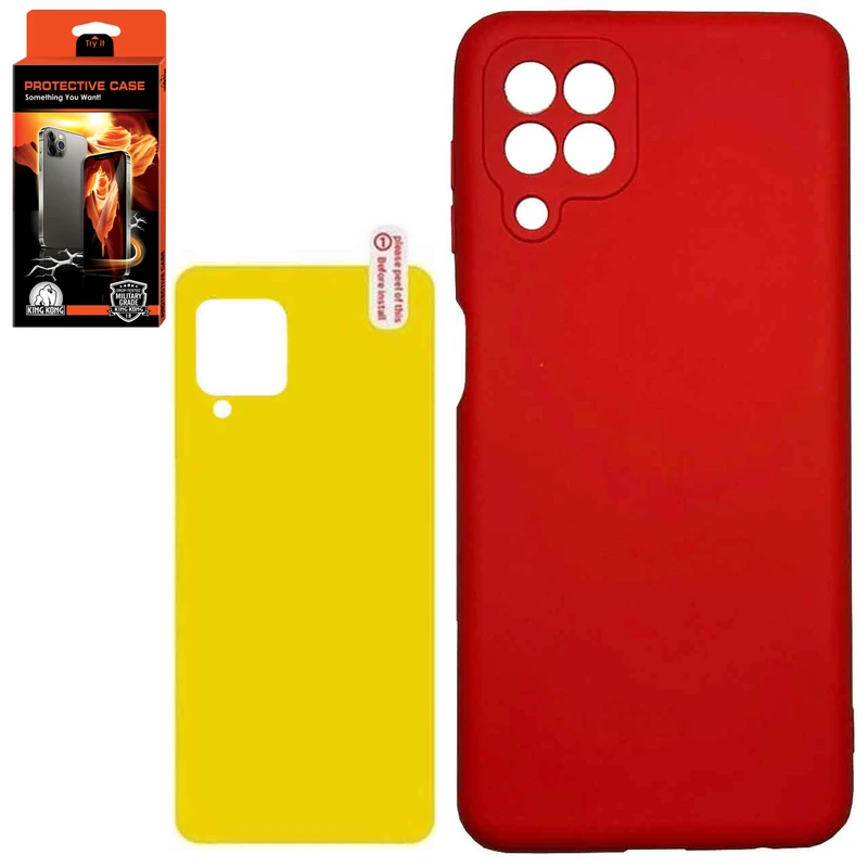 کاور کینگ کونگ مدل سیلیکون مناسب برای گوشی موبایل سامسونگ Galaxy A22 4G/M32 4G/M22 4G به همراه محافظ پشت گوشی