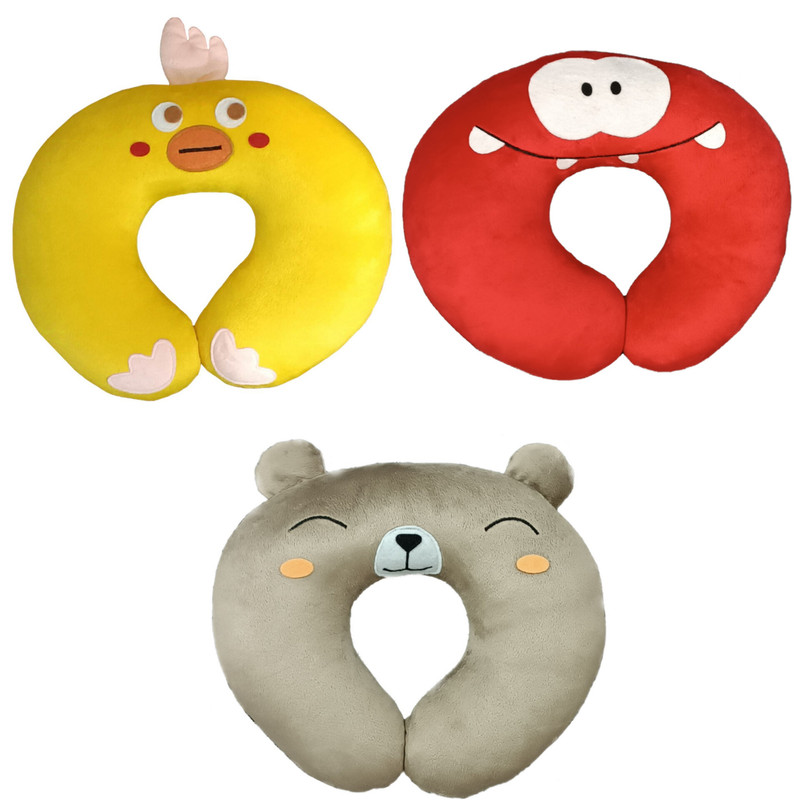 بالش دورگردنی مدل عروسکی 4 بسته 3 عددی