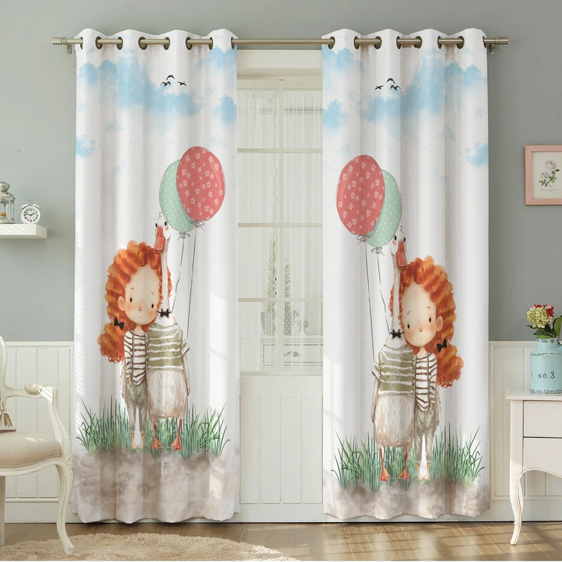 پرده نیروانا طرح  کودک مدل هازان کد 8609 سایز 140×280 سانتی متر