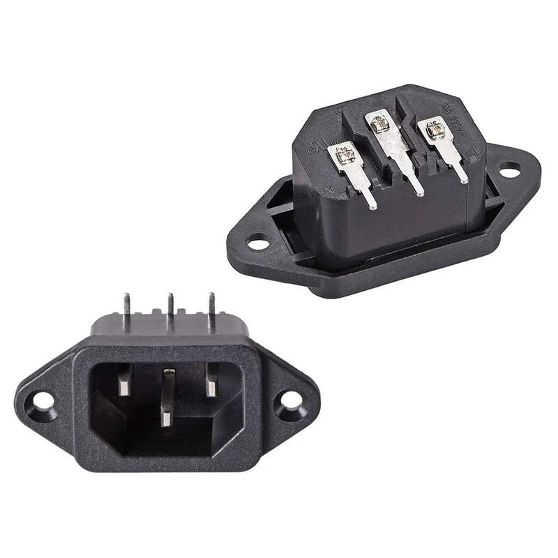 جک پاور نری مدل 3pin90Deg-10A بسته 2 عددی