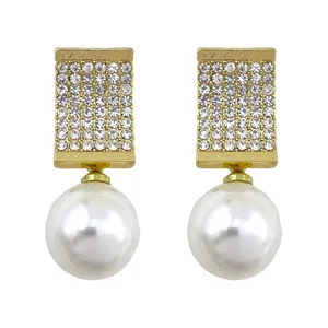گوشواره زنانه مدل مروارید کد E4576