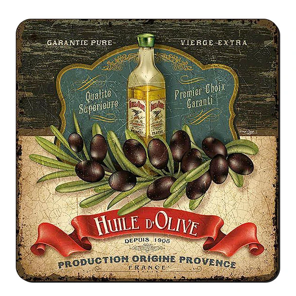 زیر لیوانی طرح روغن زیتون کد nzl479