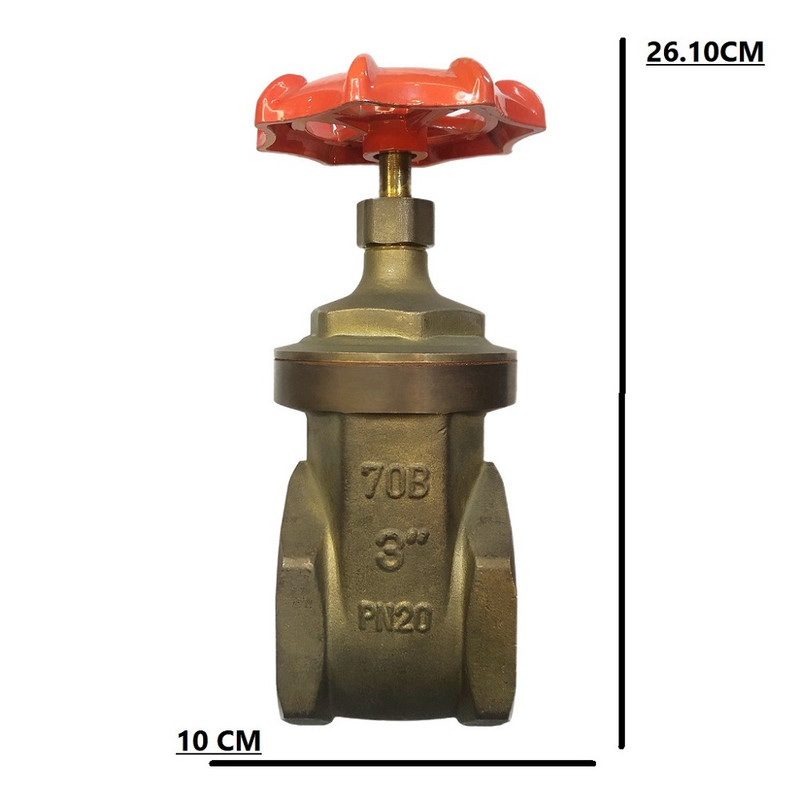 شیر فلکه راتکو مدل برنجی کشویی 3 اینچ شیر فلکه راتکو مدل برنجی کشویی 3 اینچ