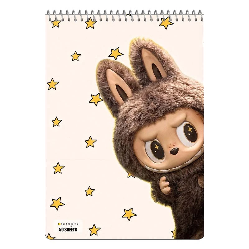 دفتر نقاشی 50 برگ سیمی کارنیکا طرح لابوبو Labubu کد 39444