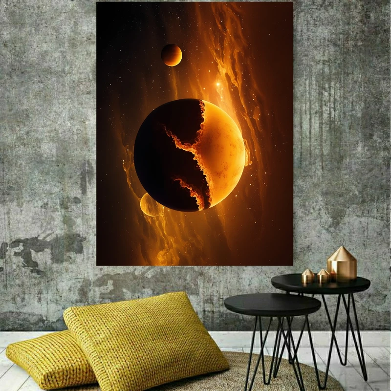 پوستر پارچه ای طرح شاهکار خلقت مدل پرتو خورشید کد b32