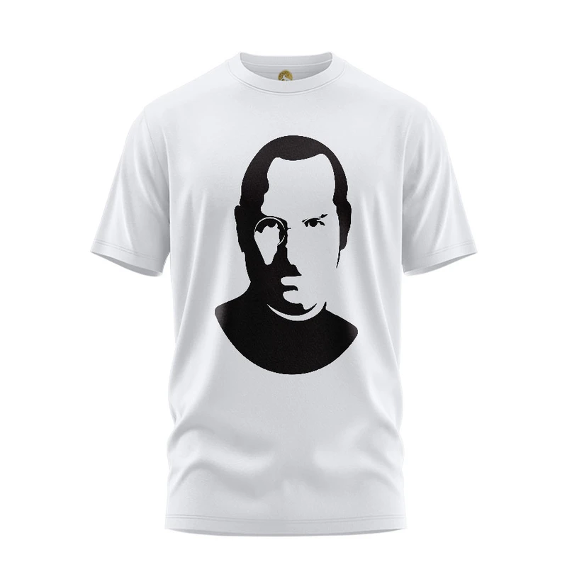 تی شرت آستین کوتاه زنانه هومرو مدل  TW374 طرح استیو جابز