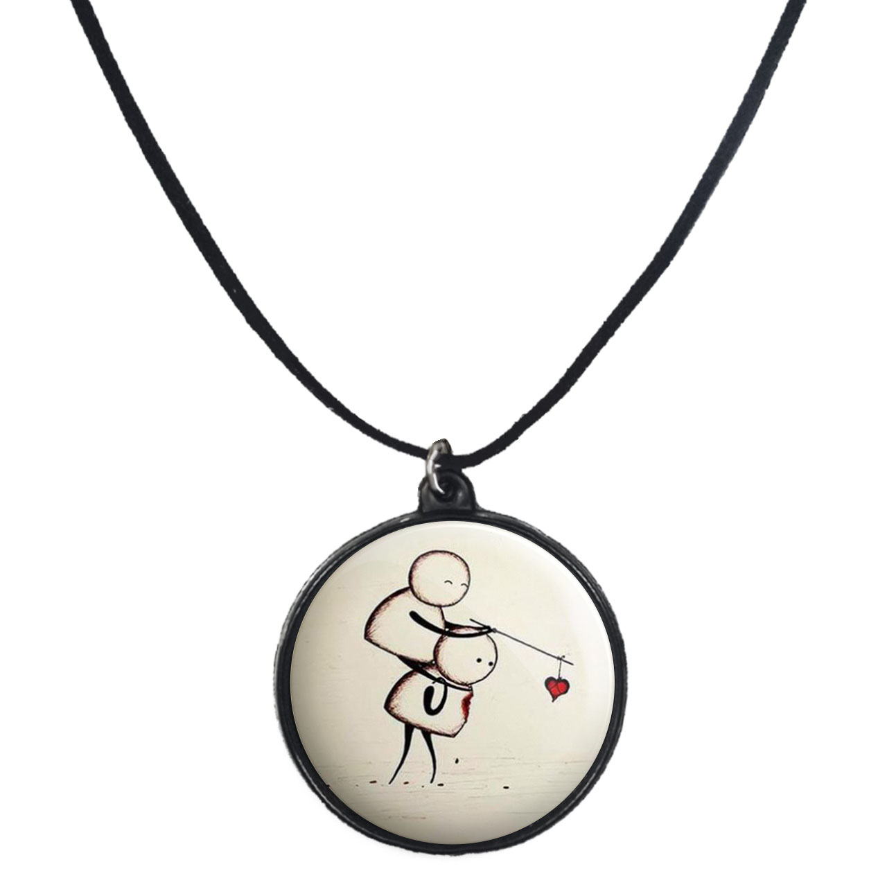 گردنبند پرمانه طرح عاشقانه کد pmb.5576 مدل دو طرفه