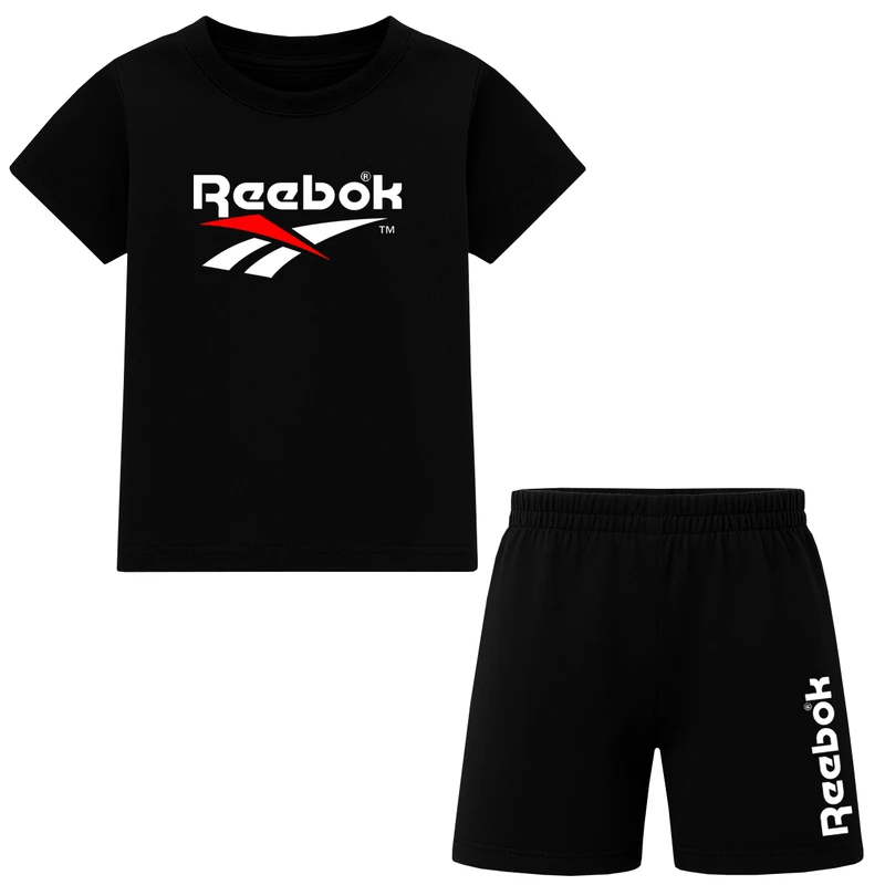 ست تی شرت آستین کوتاه و شلوارک راحتی پسرانه مدل M29 