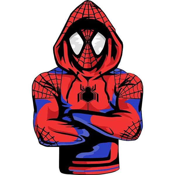 استیکر پارچه و لباس پاد آفرین طرح مرد عنکبوتی کد 5306