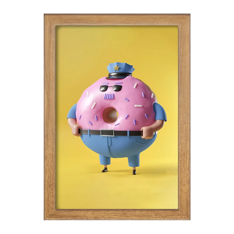 تابلو خندالو مدل دونات بامزه کد F3362