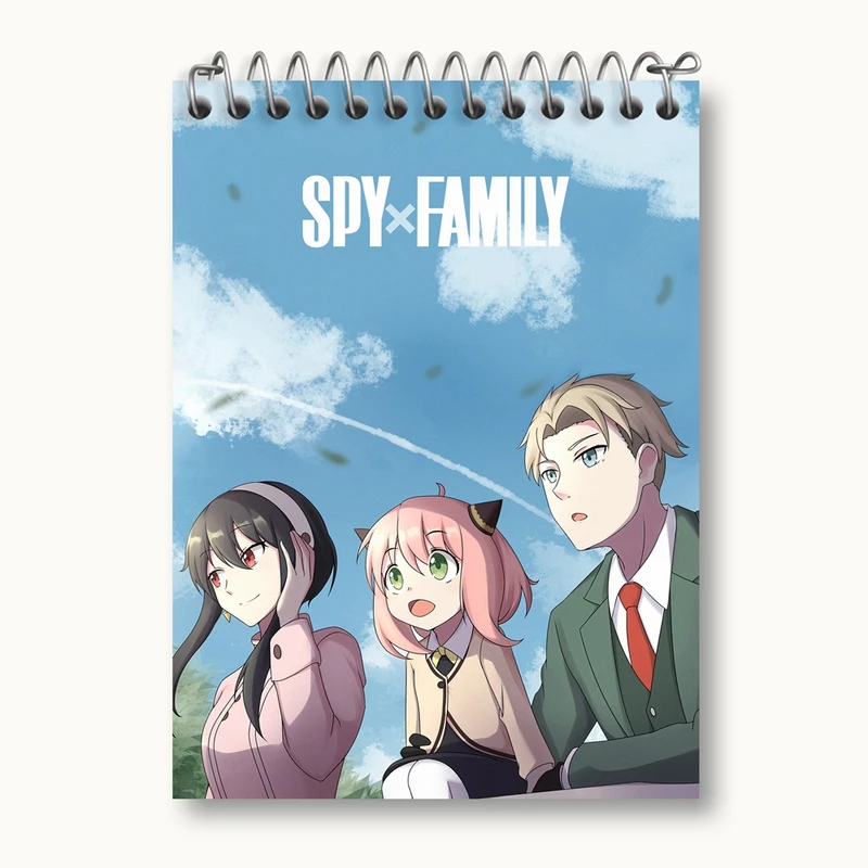 دفتر یادداشت 50 برگ خندالو مدل خانواده فورجر انیمه اسپای ایکس فمیلی Spy x Family کد 15592