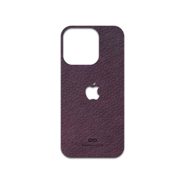 برچسب پوششی ماهوت مدل Purple-Leather مناسب برای گوشی موبایل اپل iPhone 14 Pro