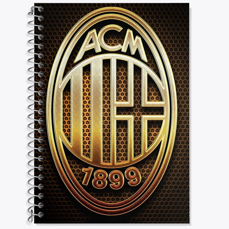 دفتر زبان 50 برگ خندالو مدل دو خط طرح باشگاه آث میلان کد 27232