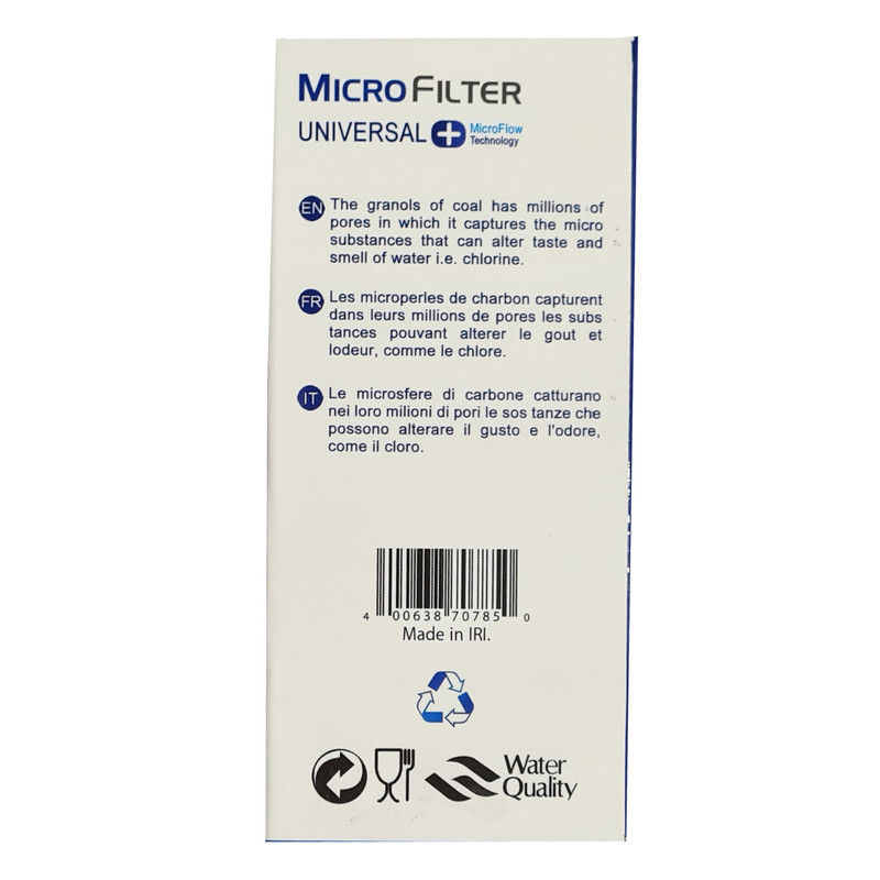 فیلتر پارچ تصفیه آب و کلمن مایکرو فیلتر مدل Universal بسته 3 عددی