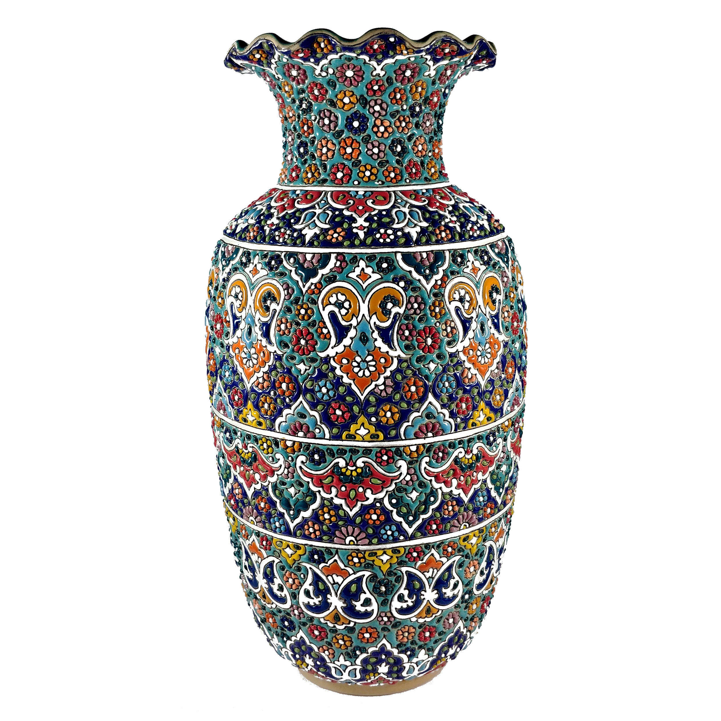 گلدان میناکاری سفالی کد S14