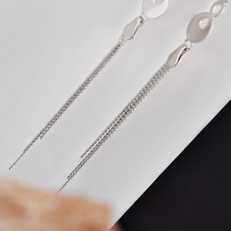 گوشواره نقره زنانه بازرگانی میلادی مدل اویزی مدرن مینیمال ابکاری رادیوم کد GZN_370