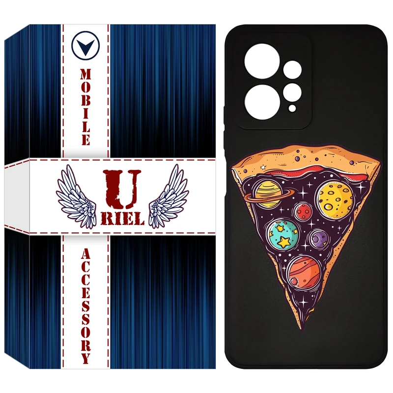 کاور یوریل مدل KSH کد 100 طرح پیتزای کهکشانی مناسب برای گوشی موبایل شیائومی Redmi Note 12 4G