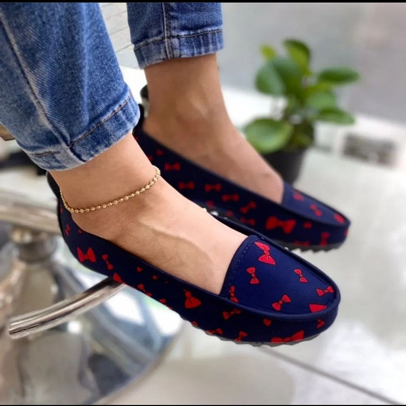 کفش زنانه مدل پاپیونی پارچه ای