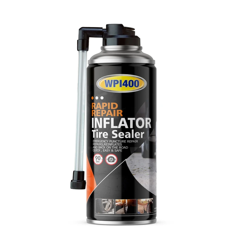 اسپری رفع پنچری لاستیک دبلیو پی آی 400 مدل Tire Sealer حجم 450 میلی لیتر