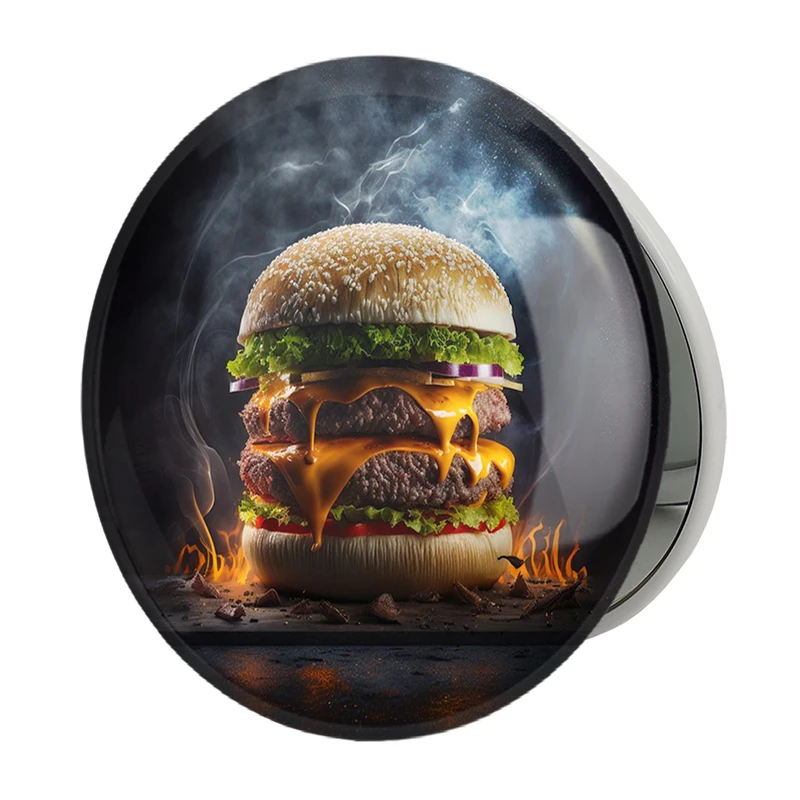 آینه جیبی خندالو طرح فست فود مدل تاشو کد 31049