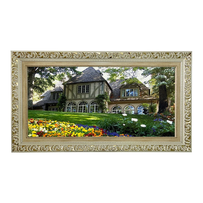 تابلو فرش ماشینی طرح دستبافت مدل خانه ویلایی کد 7696
